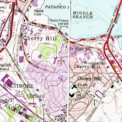 Topographic Map of Cherry Hill Seventh Day Adventist Church, MD