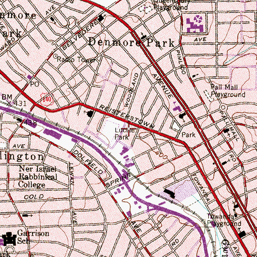 Topographic Map of Antioch Church of the Lord, MD