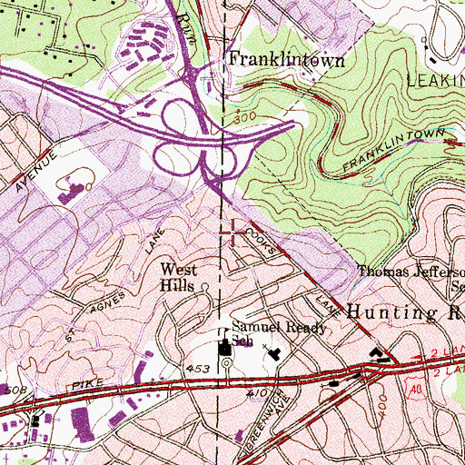 Topographic Map of Abundant Life International Ministry, MD