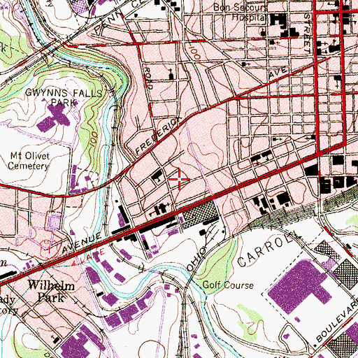 Topographic Map of Chariot of Fire Community Church, MD