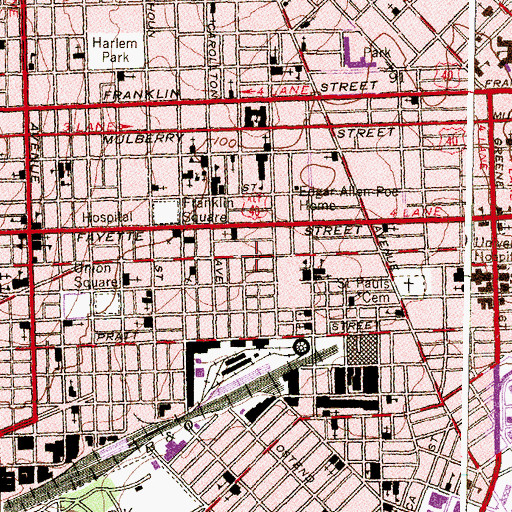 Topographic Map of All American Holiness Church, MD