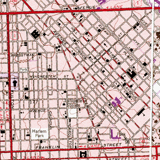 Topographic Map of Central Congregation of Jehovah's Witnesses, MD