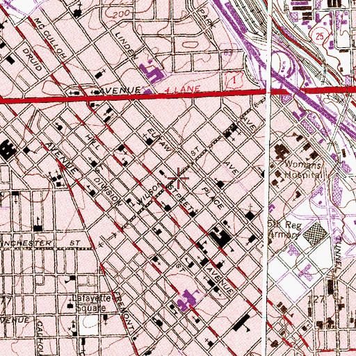 Topographic Map of Beacon Baptist Church, MD