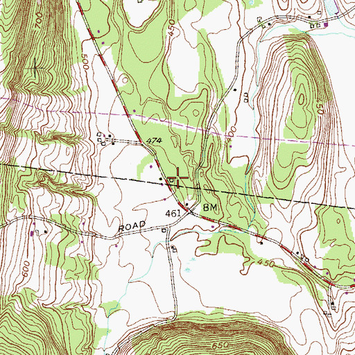 Topographic Map of Cedar Grove School (historical), NY
