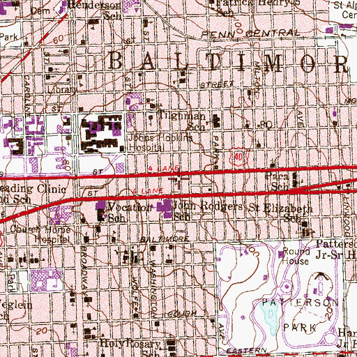 Topographic Map of Christ Sent Fellowship Church, MD