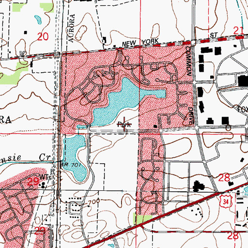 Topographic Map of Spring Lake Park, IL