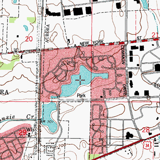 Topographic Map of Spring Lake, IL