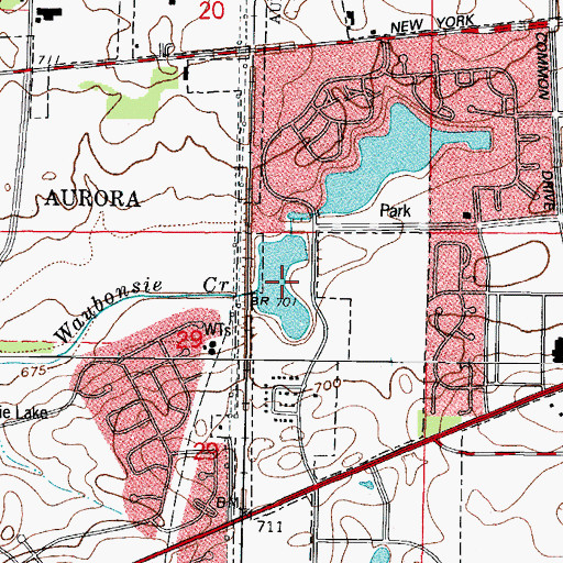 Topographic Map of Willow Lake, IL