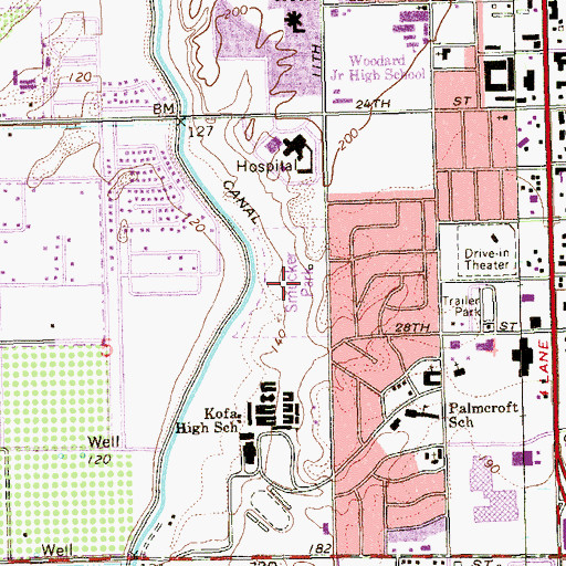 Topographic Map of Ray Smucker Park, AZ