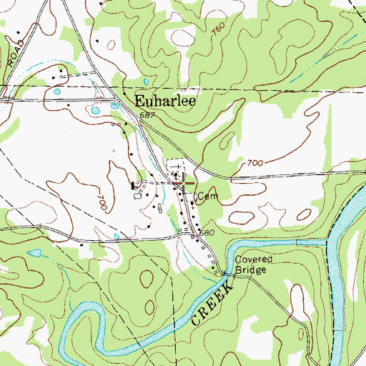 Topographic Map of Black Pioneers Cemetery, GA