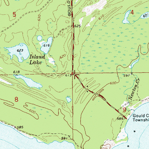 Topographic Map of Orville Post Office (historical), MI