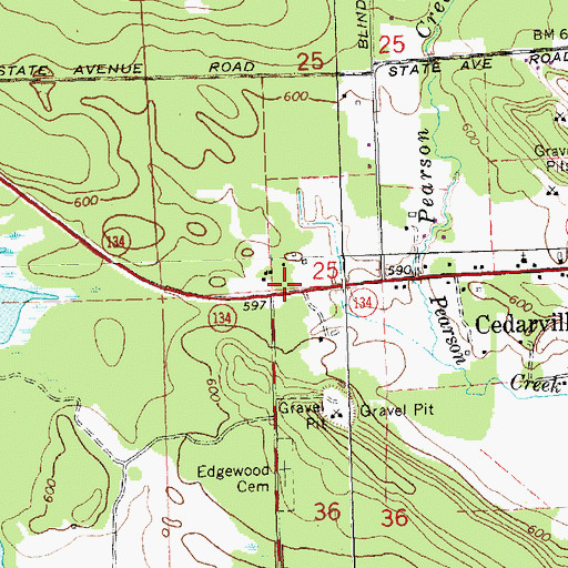 Topographic Map of Les Cheneaux Club Post Office (historical), MI
