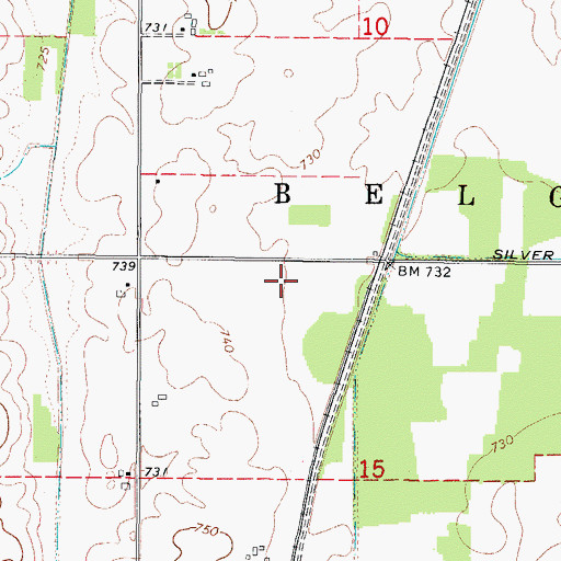 Topographic Map of Belgium Sewage Treatment Plant, WI