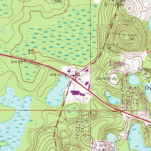 Topographic Map of Forest Corners, FL