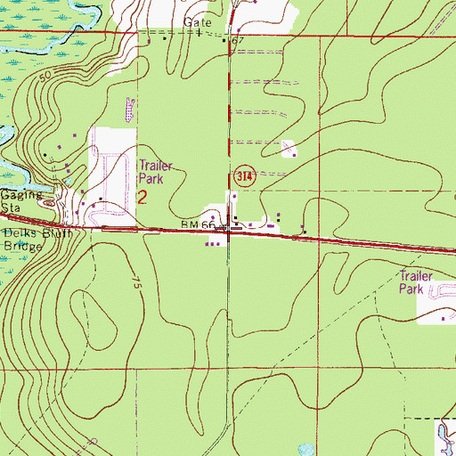 Topographic Map of Nubys Corner, FL