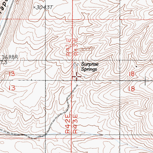 Topographic Map of Surprise Springs, CA