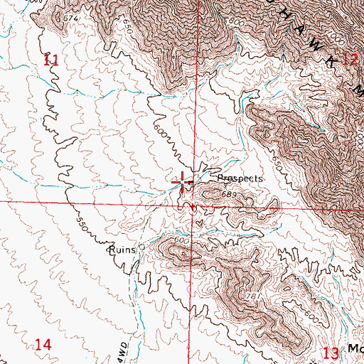 Topographic Map of Renner Mine, AZ