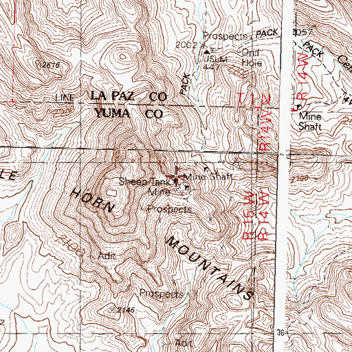 Topographic Map of Resolution Mine (historical), AZ