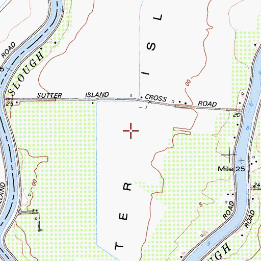 Topographic Map of Sutter Island, CA