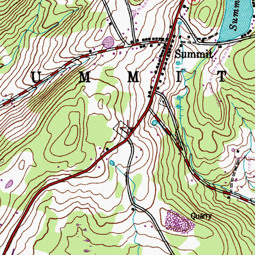 Topographic Map of Summit Cemetery, NY