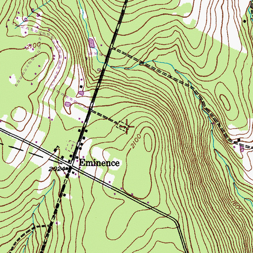 Topographic Map of New Eminence Cemetery, NY