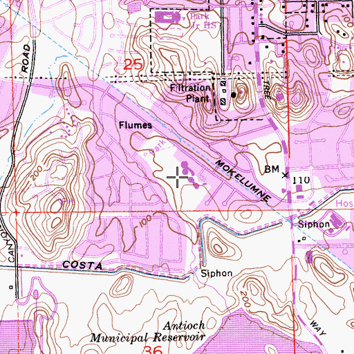 Topographic Map of Sutter Elementary School, CA