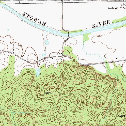 Topographic Map of Douthit Family Cemetery, GA