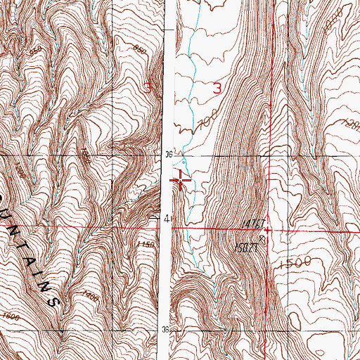 Topographic Map of Rock Tank, AZ