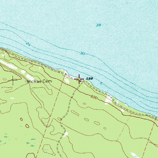 Topographic Map of Boisblanc Post Office (historical), MI
