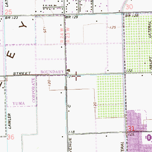 Topographic Map of Rose Lateral, AZ