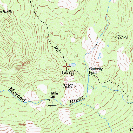 Topographic Map of Swamp Lake, CA