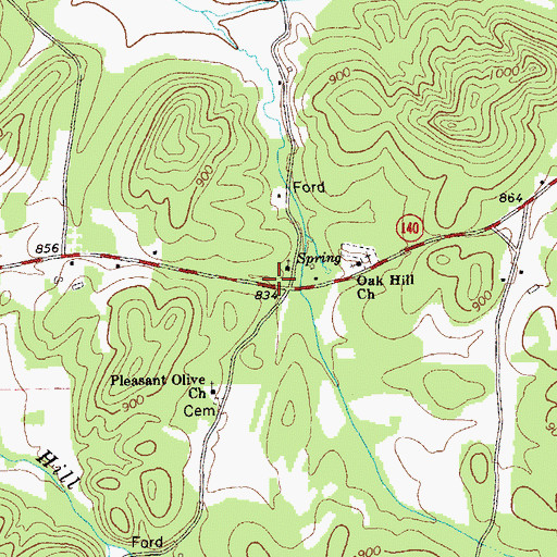 Topographic Map of Faith Tabernacle Full Gospel Church Cemetery, GA