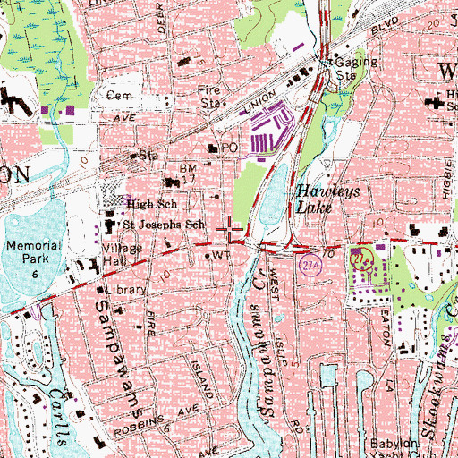 Topographic Map of East End Hotel, NY