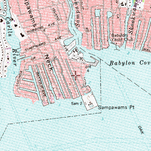 Topographic Map of Frederick Canal, NY