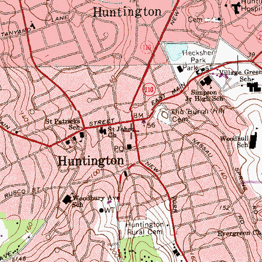 Topographic Map of Thompson Building, NY