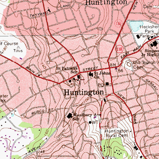 Topographic Map of Saint Patrick's Convent, NY