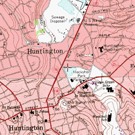 Topographic Map of Crystal Lake, NY