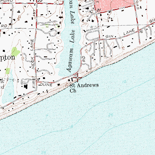 Topographic Map of Meadow Club (historical), NY