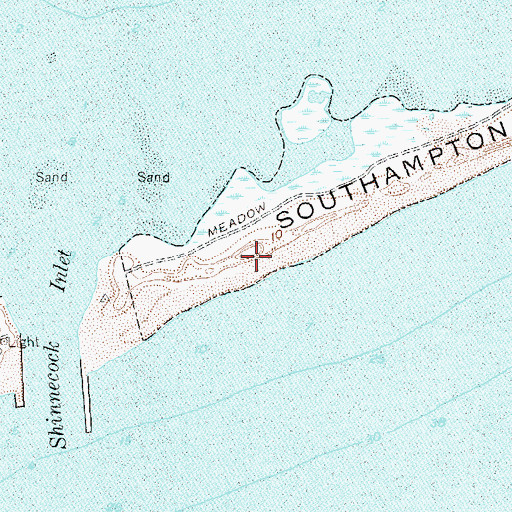 Topographic Map of Shinnecock Coast Guard Station (historical), NY
