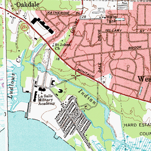 Topographic Map of West Oaks Recreation Club Camp (historical), NY