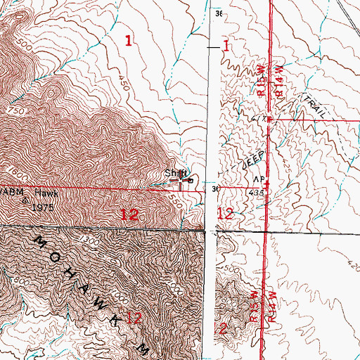 Topographic Map of Ruby Mine, AZ