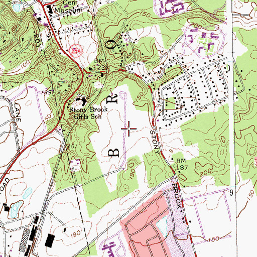 Topographic Map of Flowerfield Airport (historical), NY