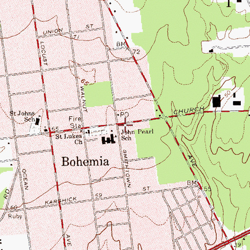 Topographic Map of McArthur Hotel, NY