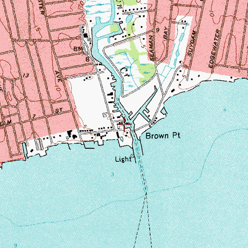 Topographic Map of Sailors Haven Ferry Terminal, NY