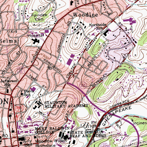 Topographic Map of Abraxas House, VA
