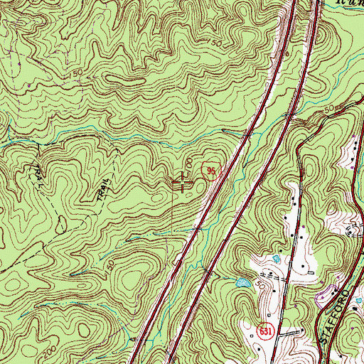 Topographic Map of Anthony Burns Elementary School, VA