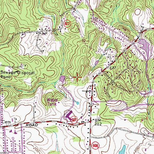 Topographic Map of Dixon - Smith Middle School, VA
