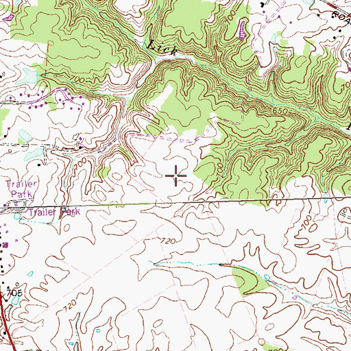 Topographic Map of Evendale Elementary School, VA