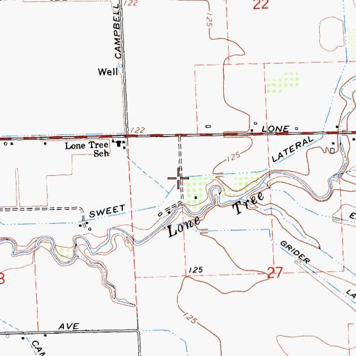 Topographic Map of Sweet Lateral, CA