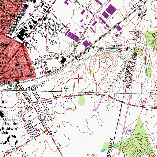Topographic Map of Mayfield Intermediate School, VA